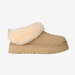 UGG Tazzelle Mustard Seed – Mule en daim et laine à plateforme