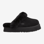 UGG Chausson Disquette Noir – Mules en daim et laine