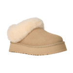 UGG Tazzelle Mustard Seed – Mule en daim et laine à plateforme – Image 2
