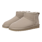 UGG Botte Classic Ultra Mini Beige – Boots en daim et laine – Image 2