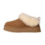 UGG Tazzelle Chestnut – Mule en daim et laine à plateforme – Image 3
