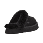 UGG Chausson Disquette Noir – Mules en daim et laine – Image 4
