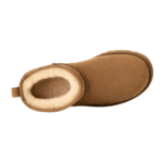 UGG Botte Classic Ultra Mini Chestnut – Bottines en daim marron – Image 4