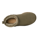UGG Botte Classic Ultra Mini Moss Green – Bottines en daim kaki – Image 5